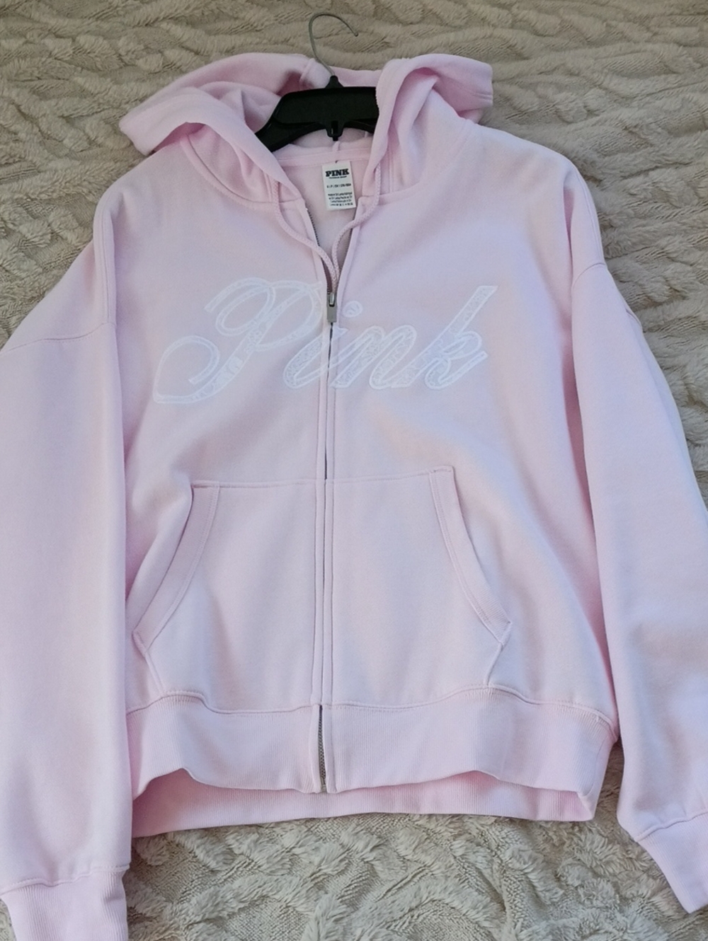 PINK Victoria's Secret Light Pink Zip-Up Hoodie
